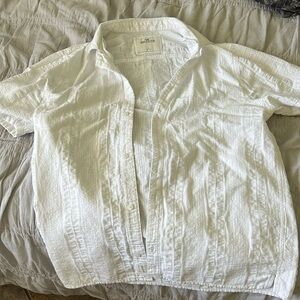 Hollister Men’s Large Linen Button Down Shirt